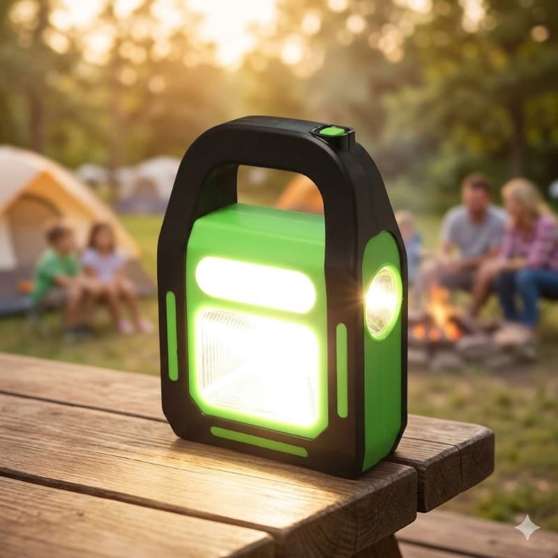Linterna de Camping Solar | 3 Modos de Luz | Carga Móvil & Emergencia