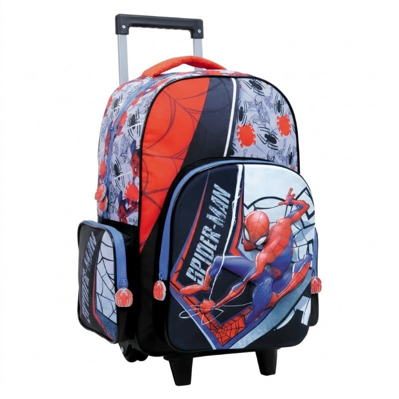 Mochila con Carro Spider-Man "Comic Marvel" | 18" | Wabro
