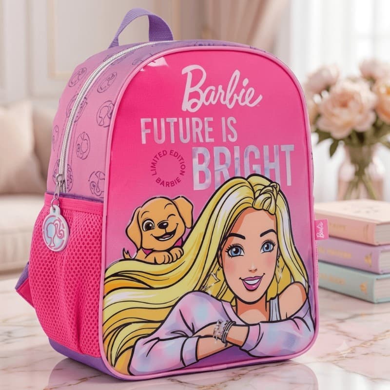 Mochila de Espalda Barbie "Future Is Bright" | 12" | Rosa - Wabro