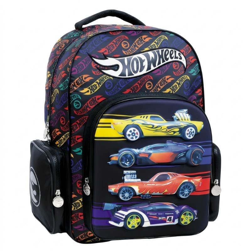 Mochila de Espalda Hot Wheels "Fast" | 14" | Negro - Wabro