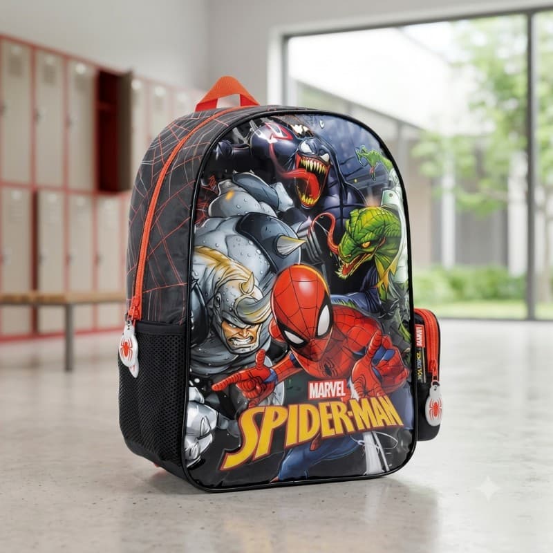 Mochila de Espalda Spider-Man | 12" | Negro - Wabro