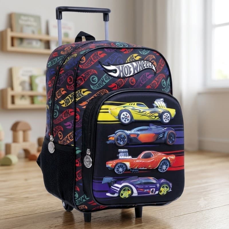 Mochila  Hot Wheels "Fast" | 18" | Negro - Wabro