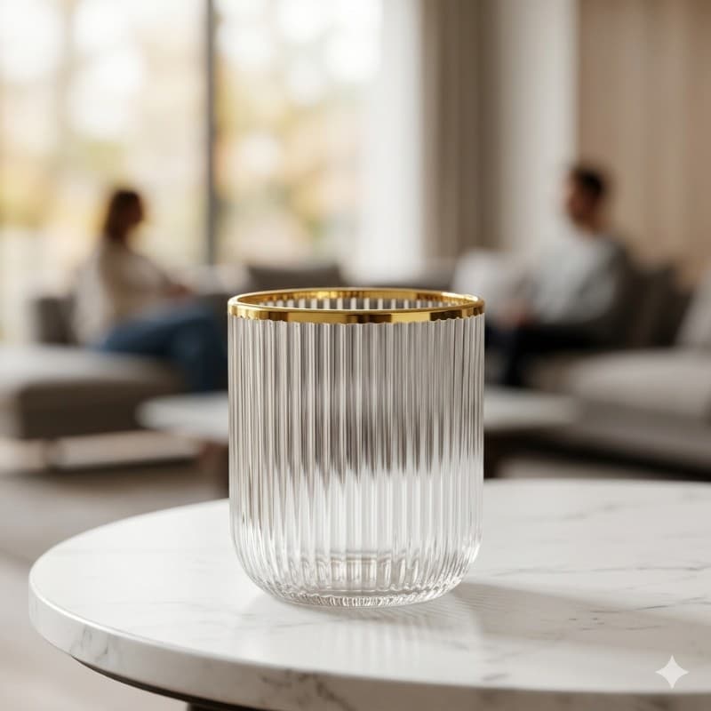 Pack x6 Vasos Nex Cook | Trago Corto Rayado | 260 ml
