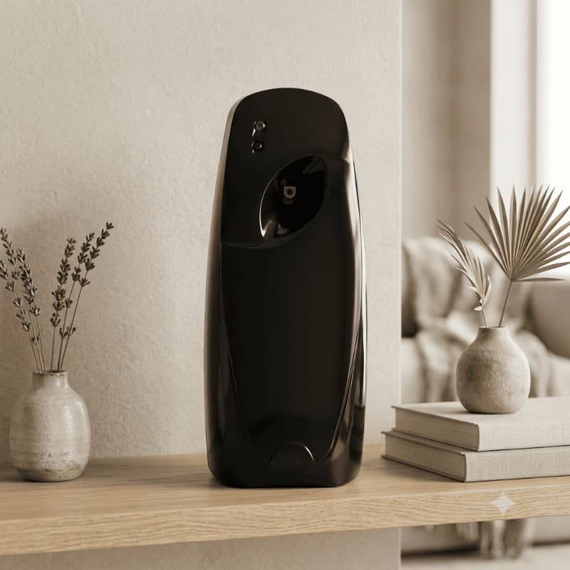 Dispensador Automático de Aerosol | Aromatización Inteligente y Continua | Plástico ABS Glossy | Sensor de Luz y Temporizador Regulable