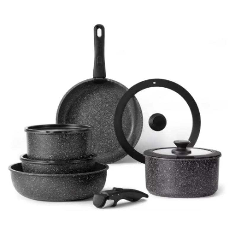Set de Cocina Carote | 11 Piezas | Granito Antiadherente - Negro