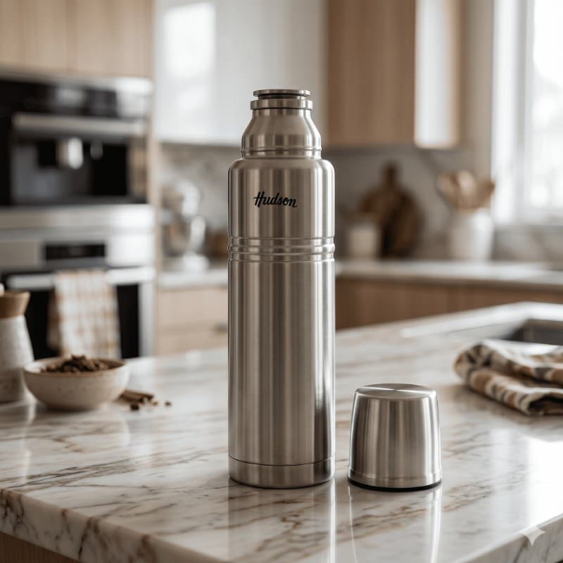 Termo de Acero Inoxidable | Doble Pared | Pico a Presión | 1L