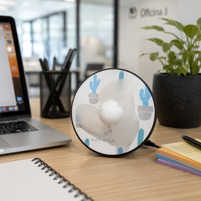 Ventilador USB de Escritorio y Mano Portátil Diseño Cactus