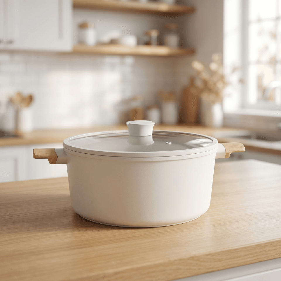 Cacerola de 28 cm | Hudson Ceramica Harmony| Aluminio con Revestimiento Cerámico Triple Capa